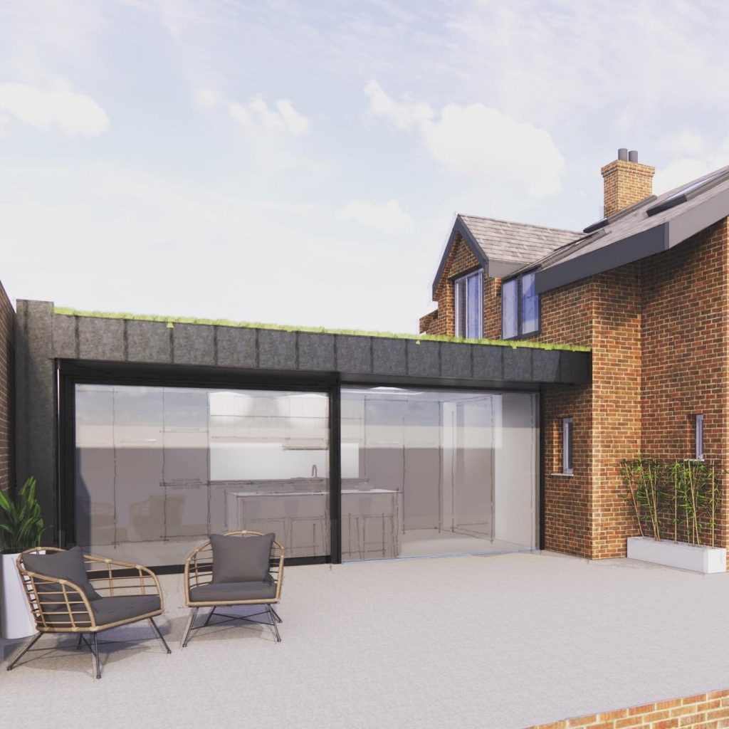 Zinc cladding, extension, remodel, rchitects drawings, architect derbyshire
