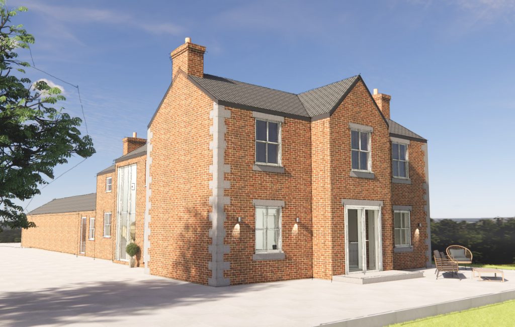 Architects Visualisation for the remodel of a farmhouse in Derbyshire